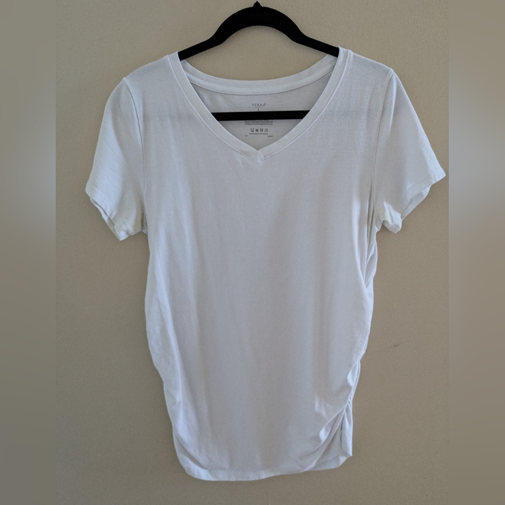 🤰 Serra Large Maternity White T-Shirt